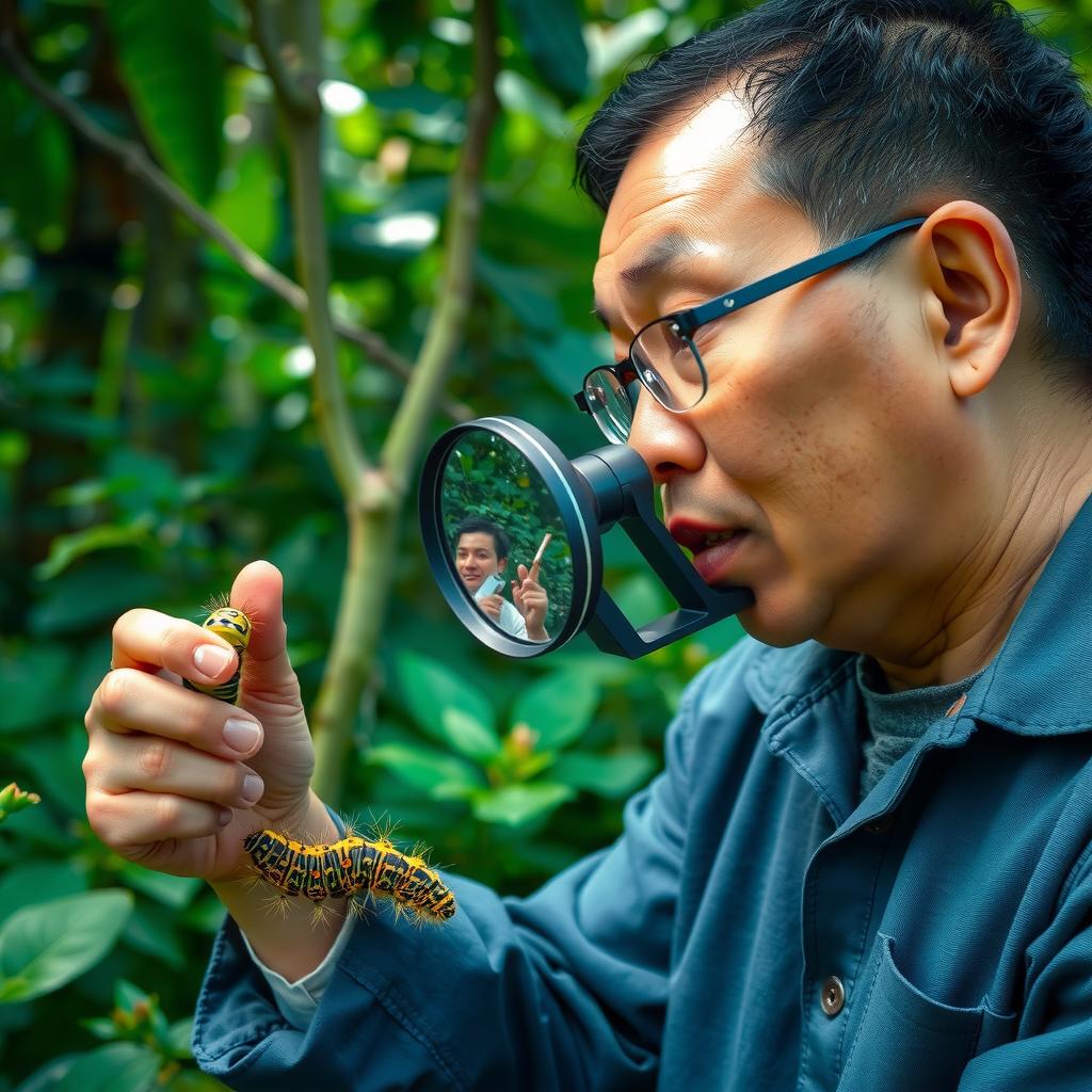 Caterpillar Resembling a Cats Face Sphinx Moths Camouflage