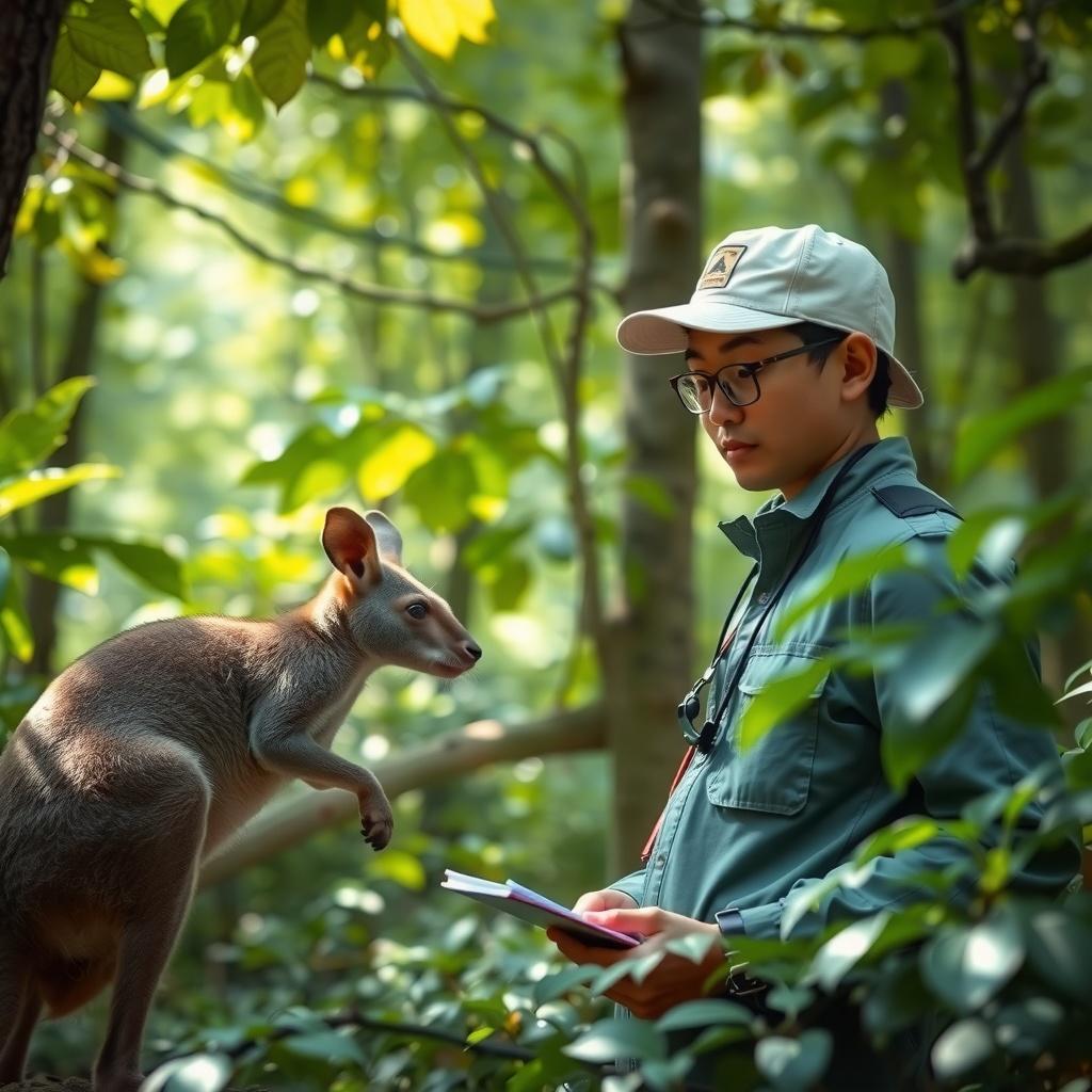 Tree Kangaroo A Kangaroo Living in the Forest Trees