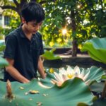 Amazonia Victoria Water Lily with Giant Leaves