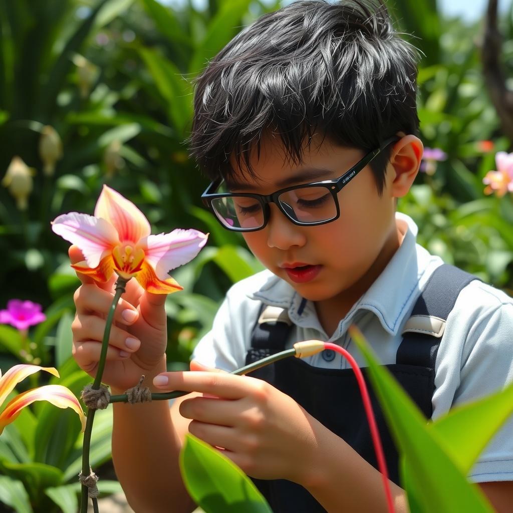 Unique Structure of Hammer Orchid Flower